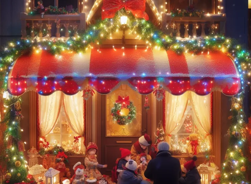 toldo decorado natal Toldos Almeida