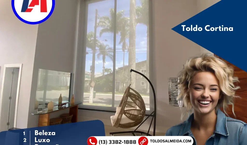 Toldo Cortina para Beleza, luxo e proteção contra sol