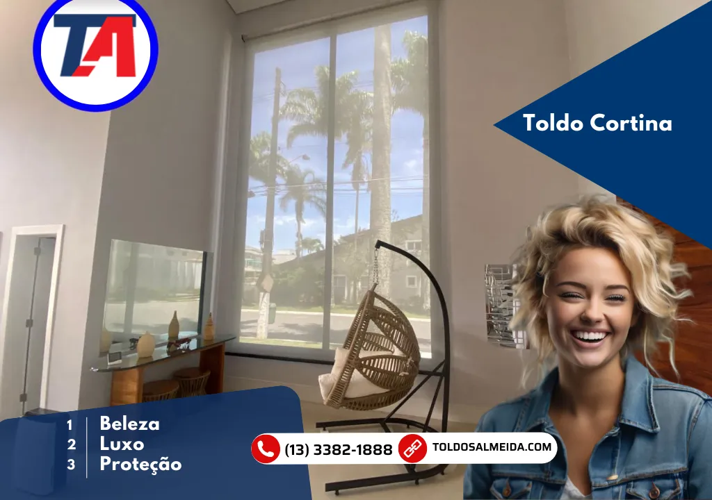 Toldo Cortina para Beleza, luxo e proteção contra sol