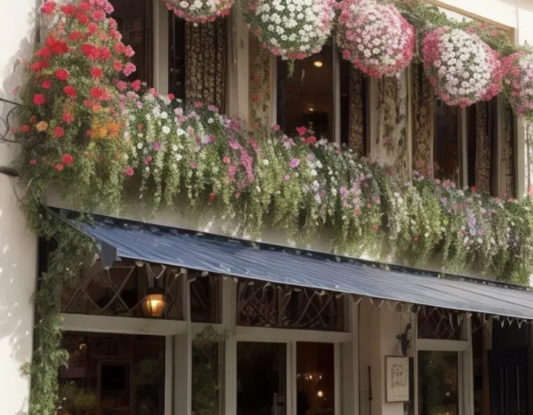 Toldos decorados em praia grande