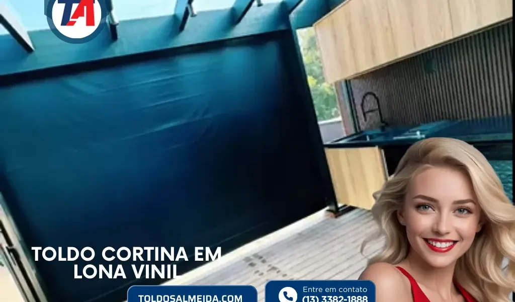 Toldo Cortina em lona-vinil em Mongagua