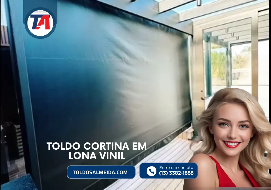Toldo Cortina em lona vinil em Bertioga